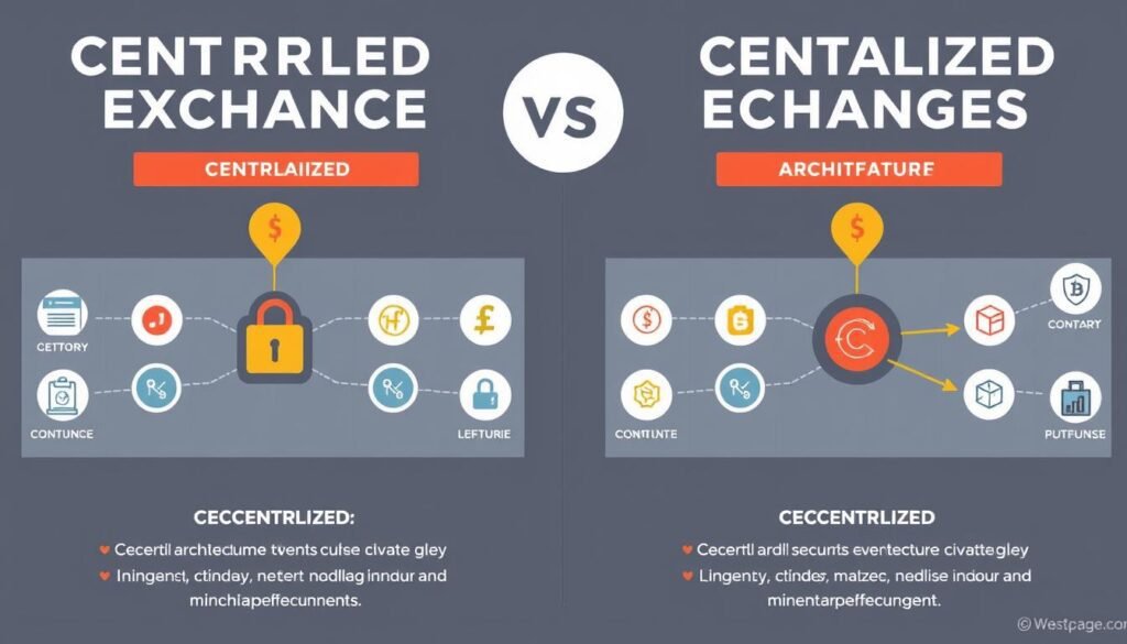 Comparison between centralized and decentralized cryptocurrency exchanges security features
