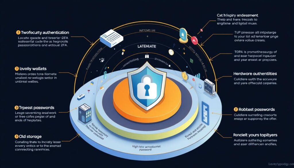 Multiple layers of cryptocurrency security protection 